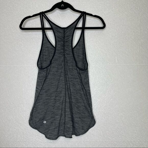 𝅺LULULEMON What the Sport Singlet II Racerback Tank Top Heathered Black 4 - Picture 3 of 4